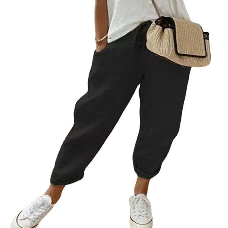 Pantalons Femme en Coton et Lin - Look Casual et Raffiné
