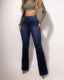 Jean skinny denim taille haute avec ceinture élastique