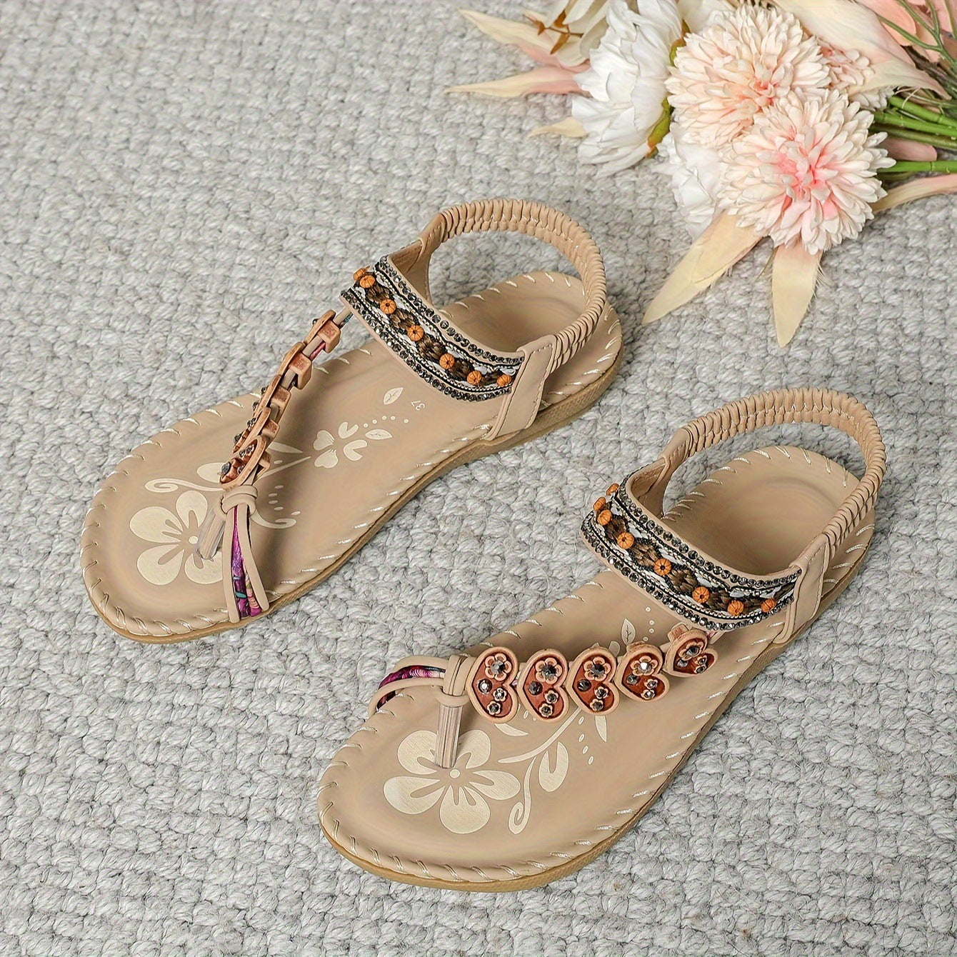 Sandales d'Été Bohémiennes – Élégance Décontractée et Confort Naturel